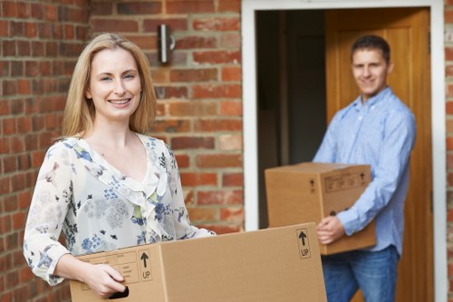 Customer booking a van moving service with item loading assistance