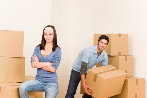 Commercial removal van transport for office items in Merton