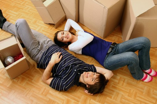 Local moving truck service near Merton residential streets