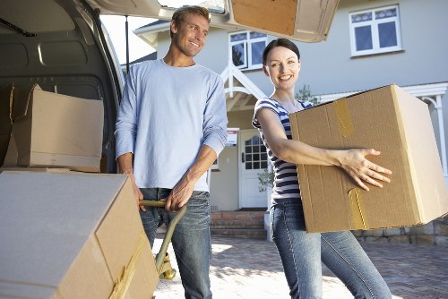 Commercial movers assisting with an office relocation in Merton